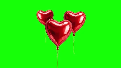 Heart Floating on Chroma Key for Compositing Stock Footage 341333289
