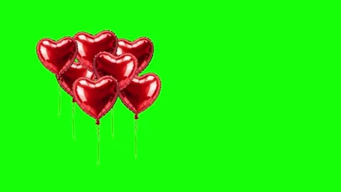 Heart Floating - Chroma Key Green Screen Footage Stock Footage 341333330