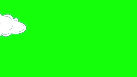 Heart Floating with Cloud on Green Screen Chroma Key Background Stock Footage 341328595