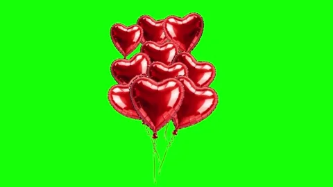 Heart Floating Isolated Green Screen Stock Video Video stock 341333511