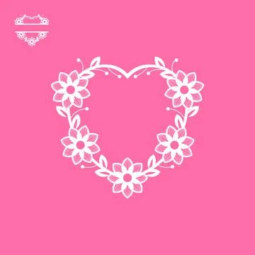 Heart floral Illustrazione stock