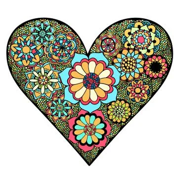Heart of flower Stock Illustration