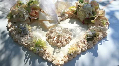Heart of flowers. Stock Footage 11498583
