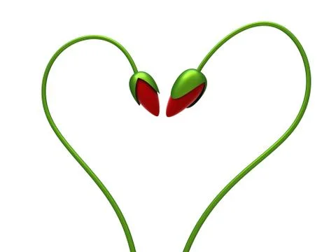 Heart Flowers Stock Illustration