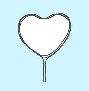 Heart in the form of wire lines. Logo icon. Stock Illustration