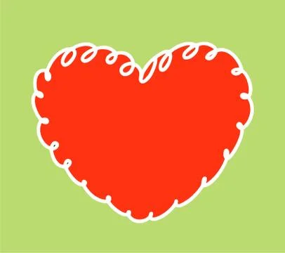 Heart in the form of wire lines. Logo icon. Stock Illustration