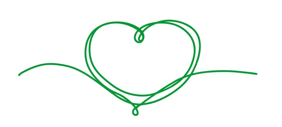 Heart in the form of wire lines. Logo icon. Stock Illustration