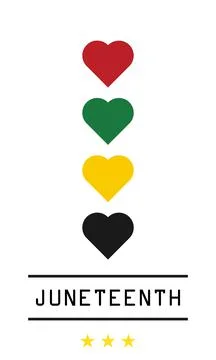 Heart four color with caption Stock Illustration
