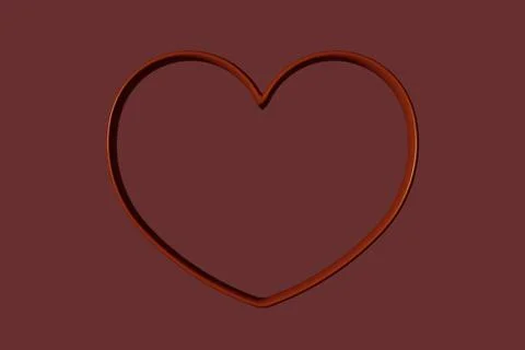 Heart frame 3D representation. valentines day. love concept. space to write Stock Illustration
