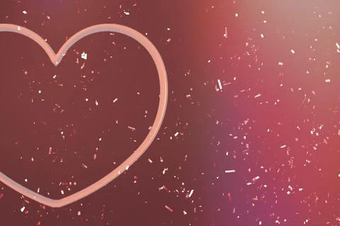 Heart frame 3D representation. valentines day. love concept. space to write Stock Illustration
