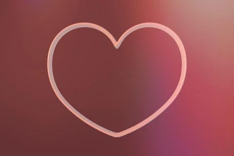 Heart frame 3D representation. valentines day. love concept. space to write Stock Illustration