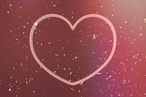 Heart frame 3D representation. valentines day. love concept. space to write Stock Illustration