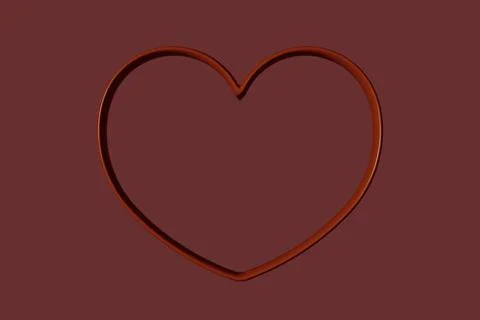 Heart frame 3D representation. valentines day. love concept. space to write Stock Illustration