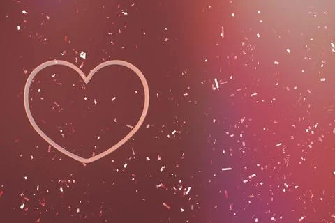 Heart frame 3D representation. valentines day. love concept. space to write Stock Illustration