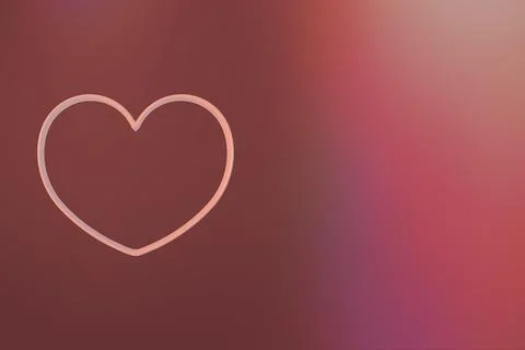 Heart frame 3D representation. valentines day. love concept. space to write Stock Illustration