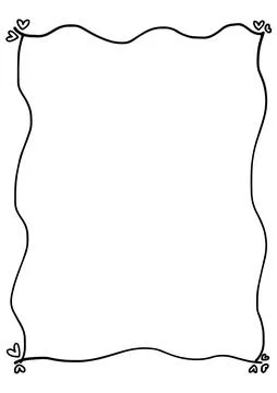 Heart frame border abstract hand drawn wedding card outline shape icon for .. Stock Illustration