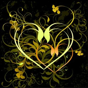 Heart frame Stock Illustration