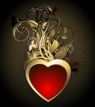 Heart frame Illustrazione stock