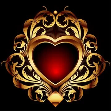 Heart frame Stock Illustration