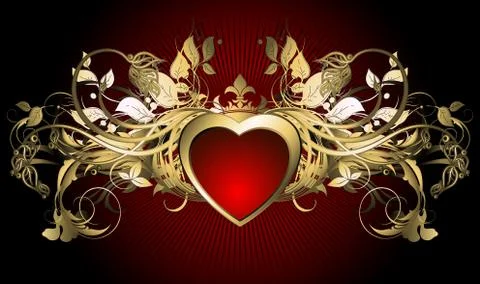 Heart frame Stock Illustration