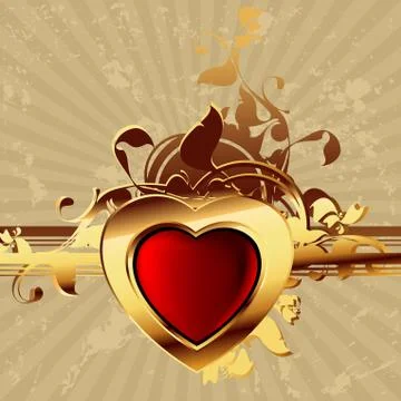 Heart frame Stock Illustration