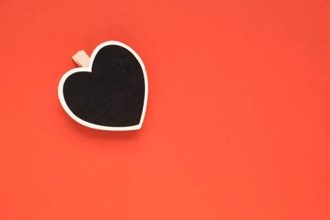 Heart frame on red background Stock Photos