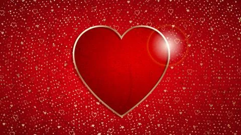 Heart frame on a red grunge texture Stock Illustration