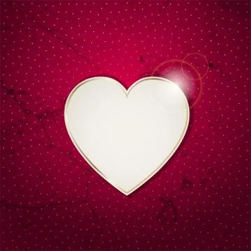 Heart frame on a red grunge texture Stock Illustration
