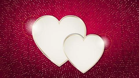 Heart frame on a red grunge texture Stock Illustration