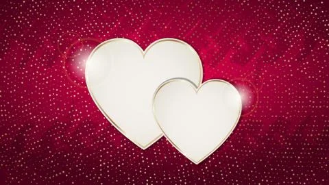 Heart frame on a red grunge texture Stock Illustration