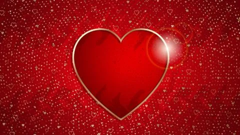 Heart frame on a red grunge texture Stock Illustration