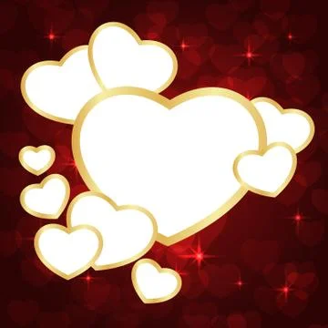 Heart frame red Stock Illustration