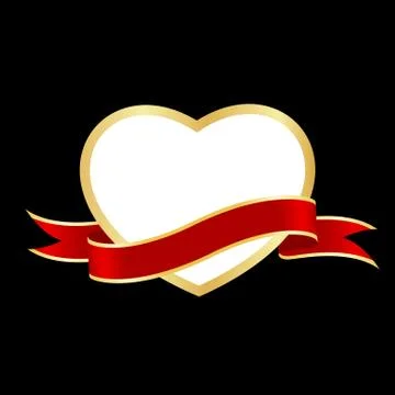 Heart frame ribbon Stock-Illustration