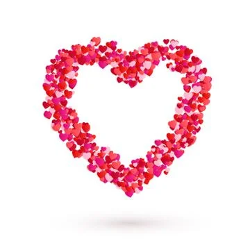 Heart frame. Romantic decoration element for Mothers Day or Valentines Day or Stock Illustration