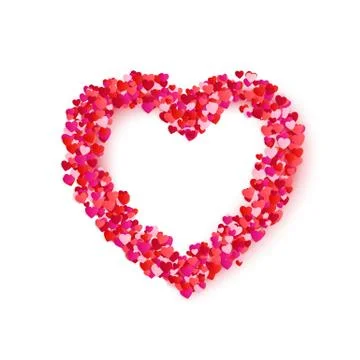 Heart frame. Romantic decoration element for Valentines Day. Vector illustrat Stock Illustration