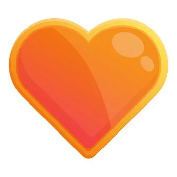 Heart gameplay icon cartoon vector. Gui luck Stock Illustration