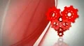 Heart gear on silk backround animation HD Footage