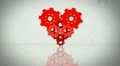 Heart gear on white backround animation HD Footage