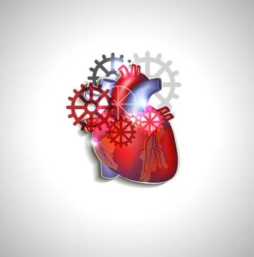 Heart with gears Stock Illustration