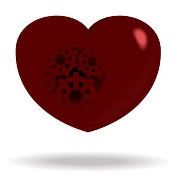 Heart of gears Stock Illustration