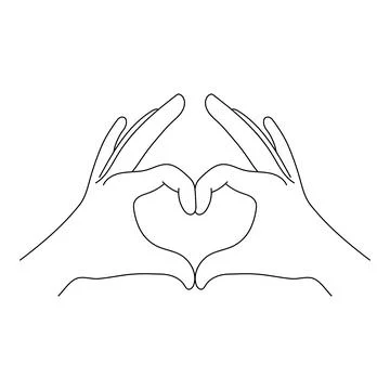 Heart Gesture with Hands Vector Illustration Stock Illustration