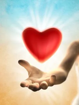 Heart giving Stock Illustration