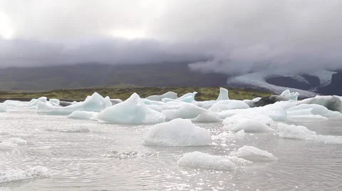 Heart of glacial ice dolly camera Stock Footage 56631358