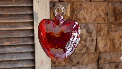 Heart Glass Closeup Video stock 84775484