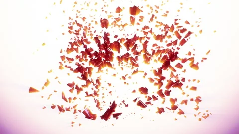 Heart Glass Explosion Stock Footage 262600464