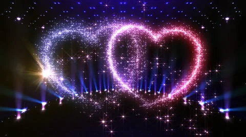 Heart Glitter 2 M3 HD Stock Footage