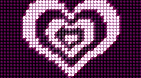 Heart GlowLights Stock Footage 33546445
