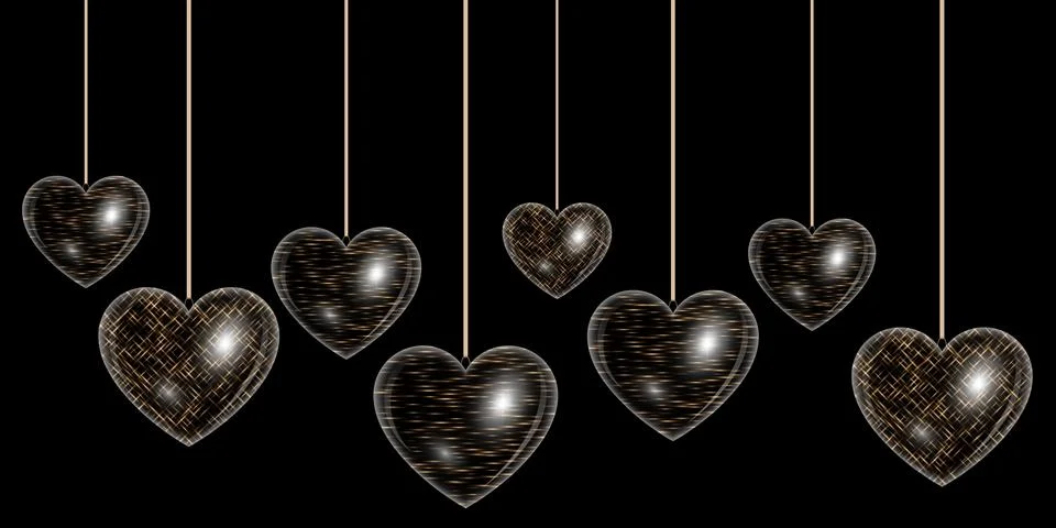 Heart of gold effect Stock Illustration
