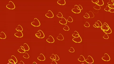 Heart on golden Video stock 682223