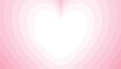 Heart gradient Valentines day background. Pink heart striped pattern. Glowing Illustrazione stock